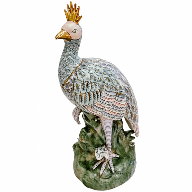 Large 17.5" Chinese Ceramic Perched Bird Figurine