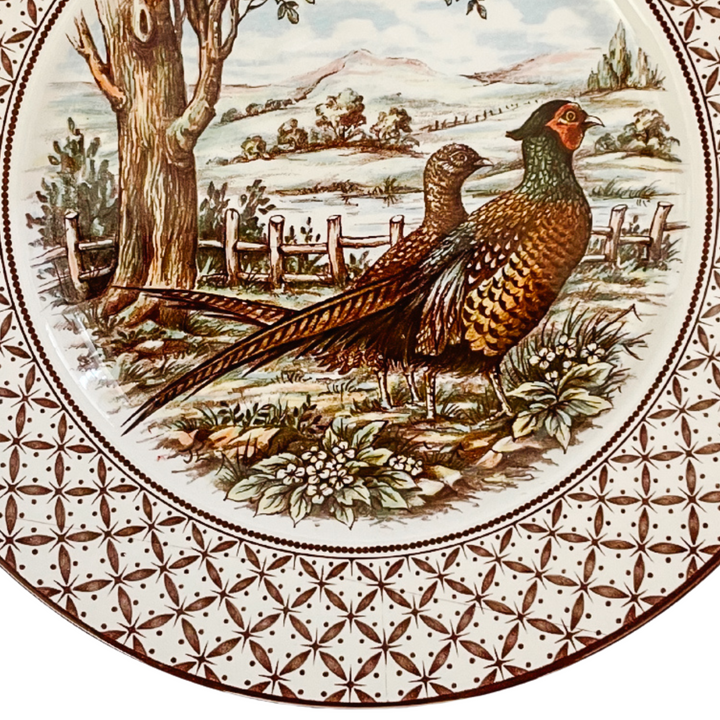 English Quails Woodland Thanksgiving Dinner Plates