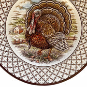 English Turkey Thanksgiving Dinner Plates 11"