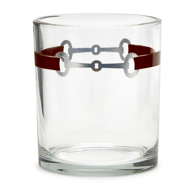 Equestrian Double Old Fashion Glasses, Set of 4