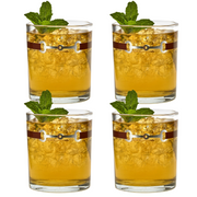 Equestrian Double Old Fashion Glasses, Set of 4