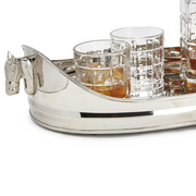 Equestrian Thoroughbred Horse Gallery Silver Tray