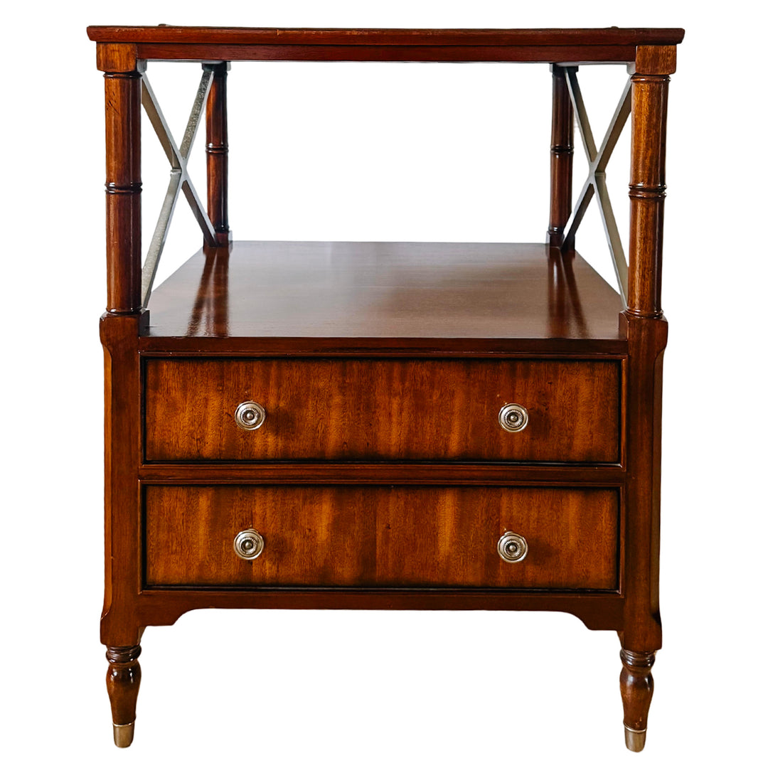 Pair of Ethan Allen Eugene Mahogany Night Tables or Nightstands