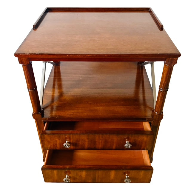 Pair of Ethan Allen Eugene Mahogany Night Tables or Nightstands