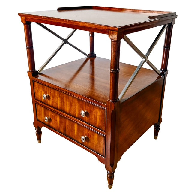 Pair of Ethan Allen Eugene Mahogany Night Tables or Nightstands