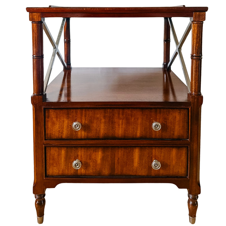 Pair of Ethan Allen Eugene Mahogany Night Tables or Nightstands