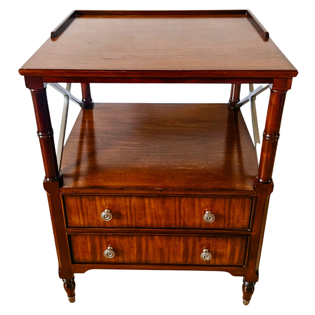 Pair of Ethan Allen Eugene Mahogany Night Tables or Nightstands