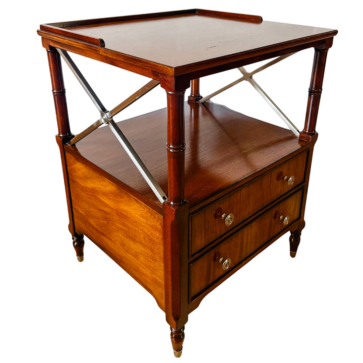 Pair of Ethan Allen Eugene Mahogany Night Tables or Nightstands