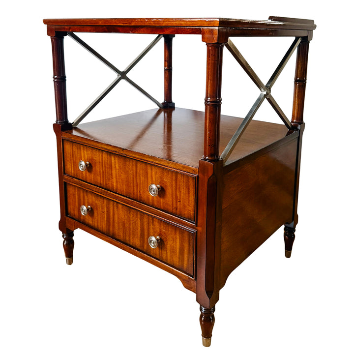 Pair of Ethan Allen Eugene Mahogany Night Tables or Nightstands