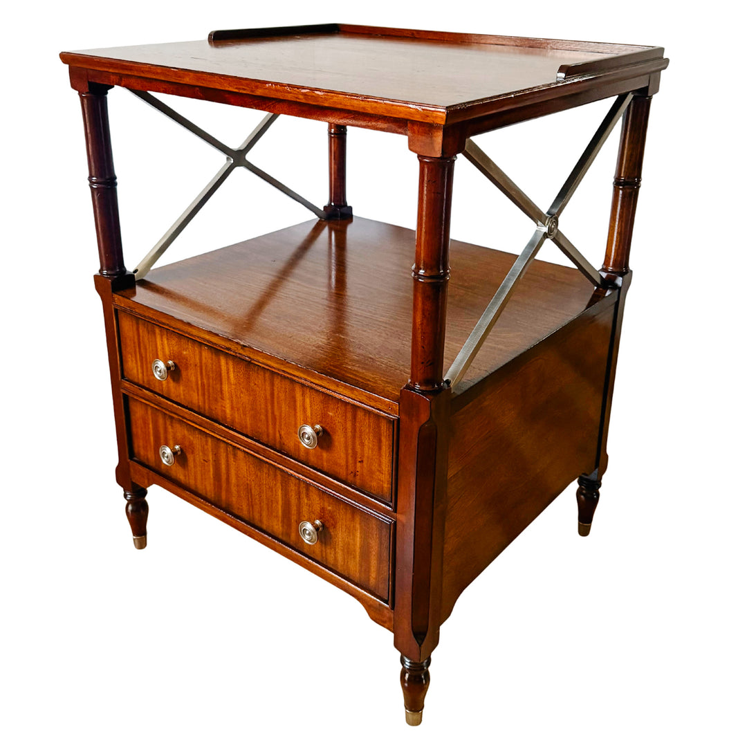 Pair of Ethan Allen Eugene Mahogany Night Tables or Nightstands