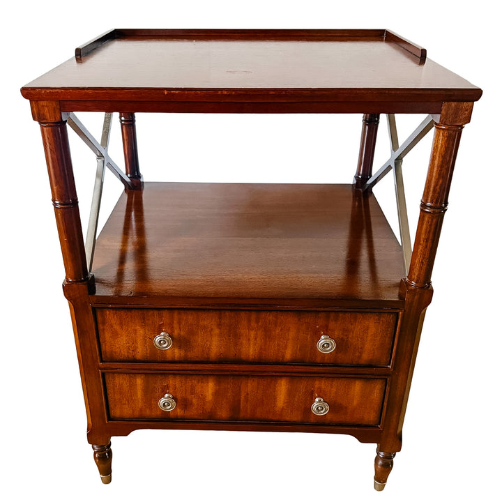 Pair of Ethan Allen Eugene Mahogany Night Tables or Nightstands