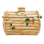 Italian Trompe L'Oeil Bamboo Tureen With Lid & Ladle