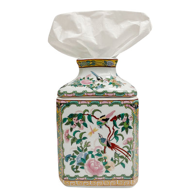 Famille Rose Ceramic Tissue Box Cover