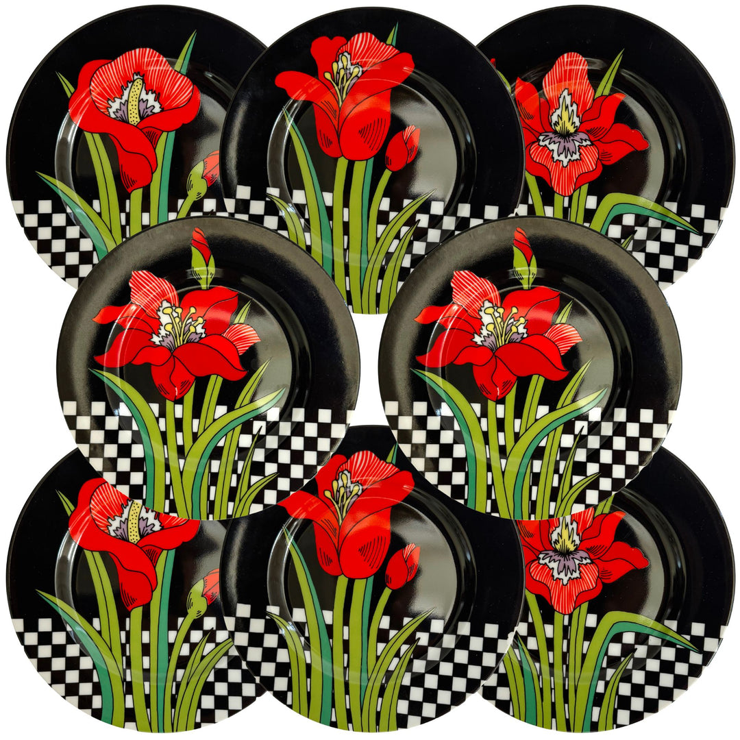 Fitz and Floyd Jardin Rouge Salad Plates