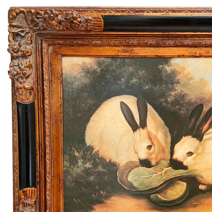 Framed Himalayan Rabbits Giclee Print