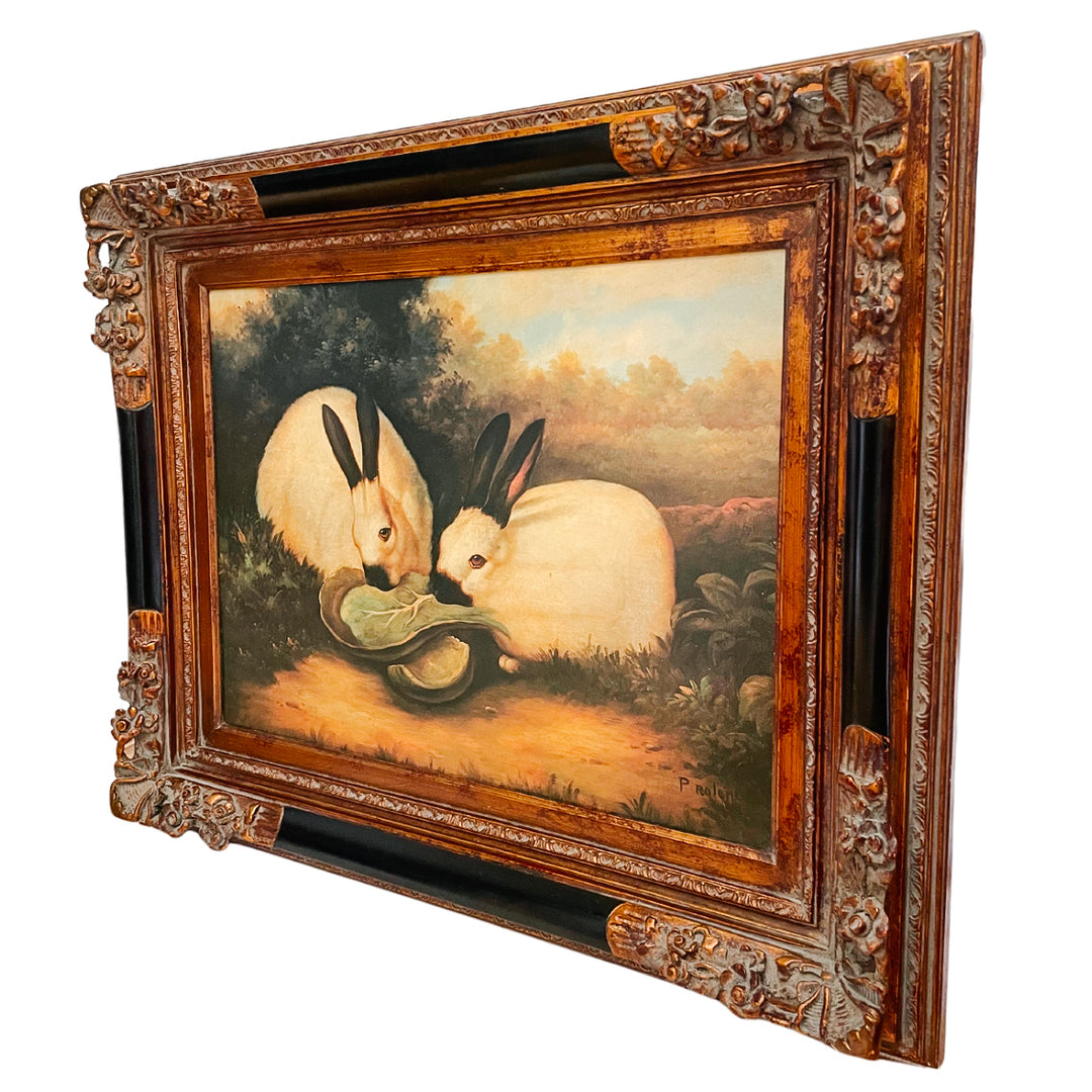 Framed Himalayan Rabbits Giclee Print