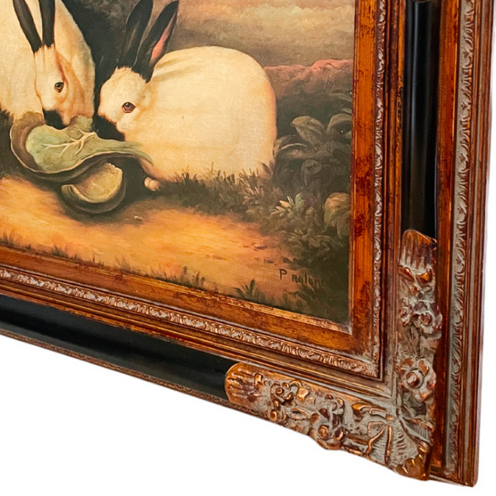 Framed Himalayan Rabbits Giclee Print