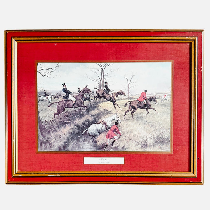 Framed Reproduction Prints of George Wright's Fox Hunting Scenes 