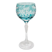 French Bayel Colored Crystal Wine Hock Stem Glasses