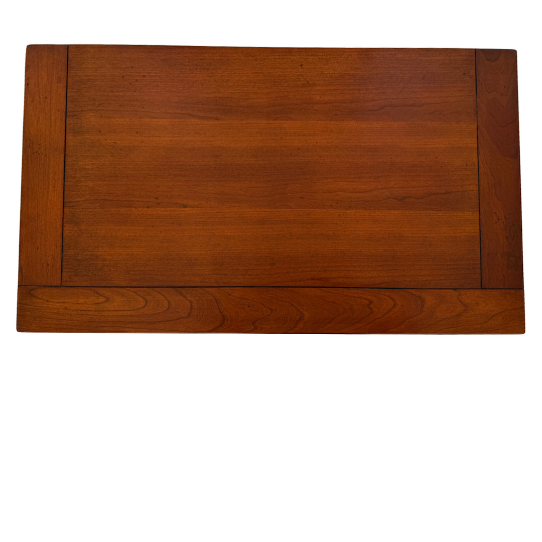 French Empire Cherry Wood Nightstands With Ormolu Accents by Lexington