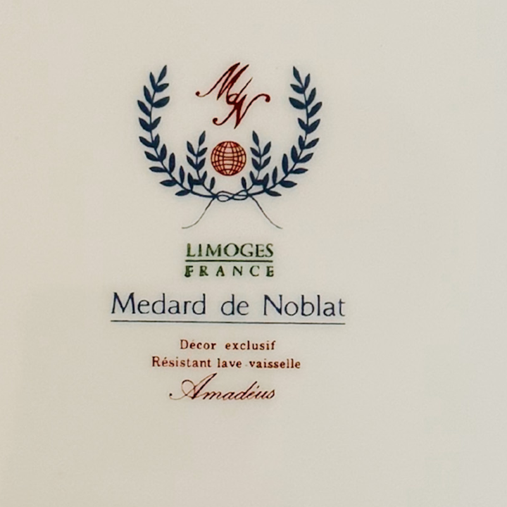 French Limoges Porcelain Ashtray by Medard De Noblat, Amadeus Collection