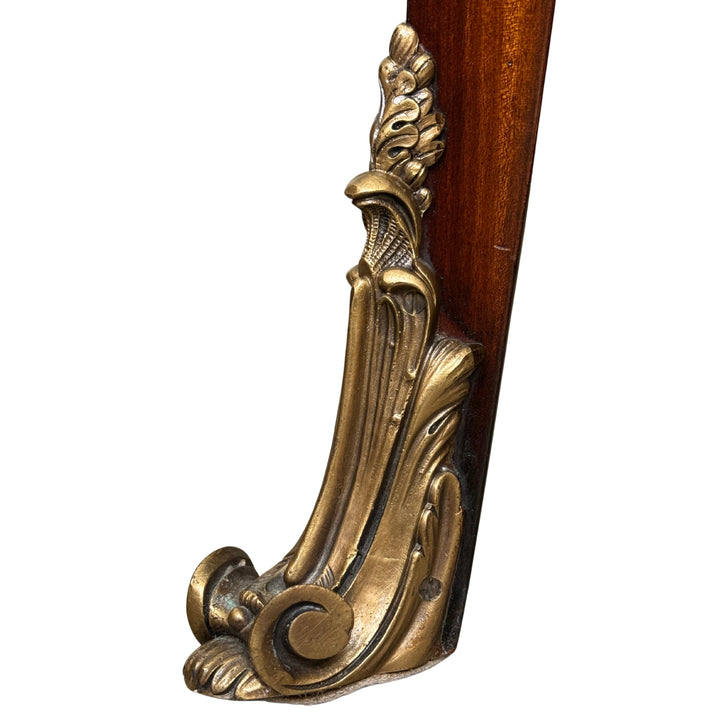 French Louis XV Burlwood and Ormolu Commode Vanity With Hand-Painted Drop-In Sink