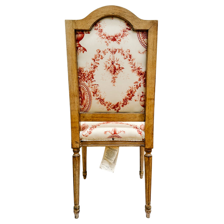 Vintage French Louis XVI Style Toile De Jouy Side Chairs by Fournier Paris