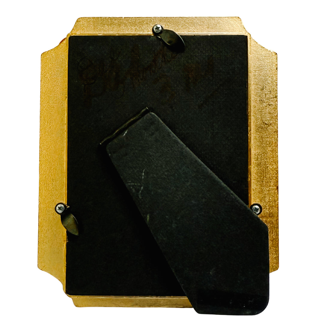 French Style Amber Guilloché Enamel Octagonal Photo Frames
