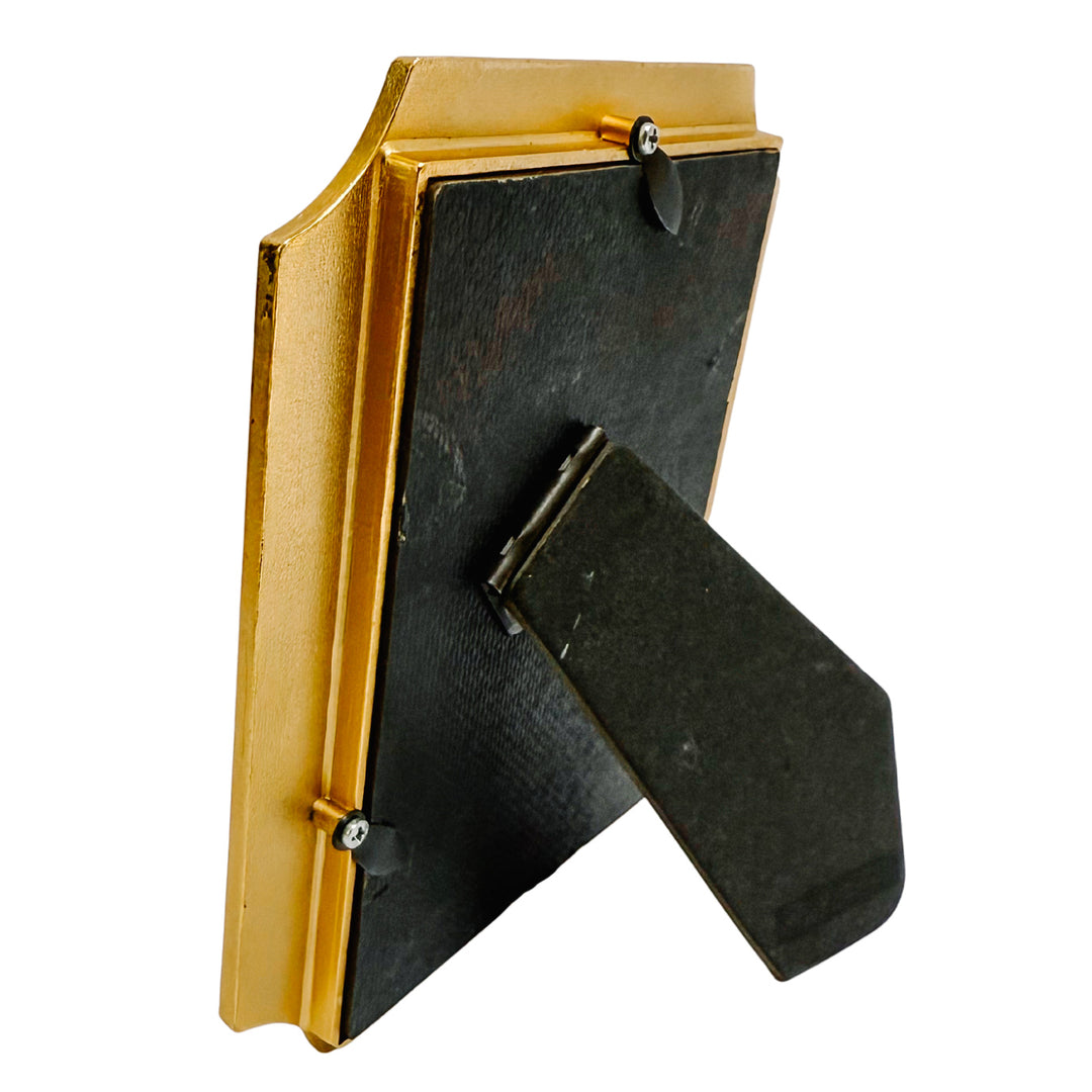 French Style Amber Guilloché Enamel Octagonal Photo Frames