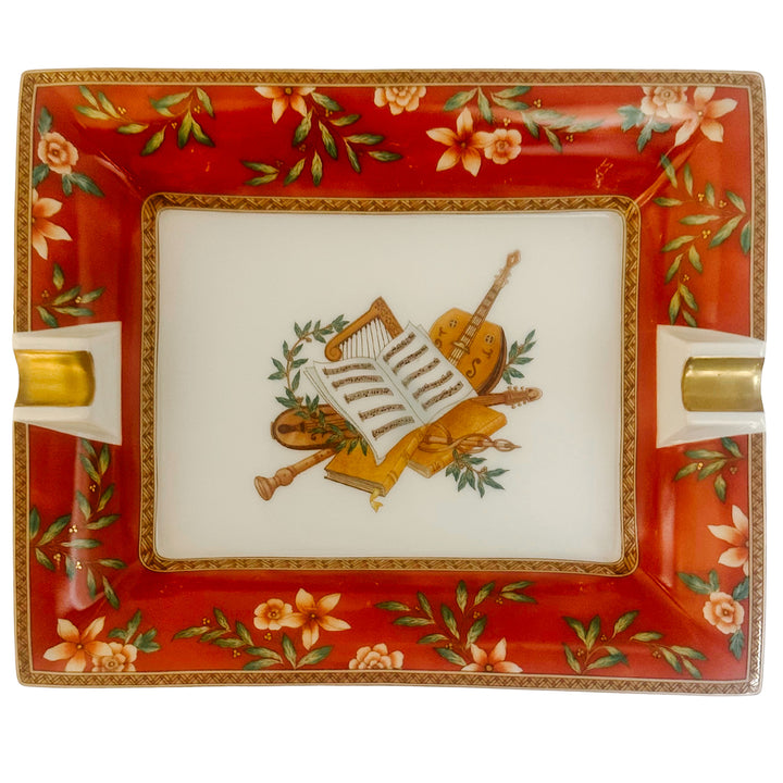 French Limoges Porcelain Ashtray by Medard De Noblat, Amadeus Collection