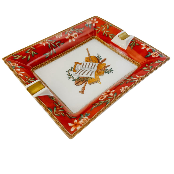 French Limoges Porcelain Ashtray by Medard De Noblat, Amadeus Collection