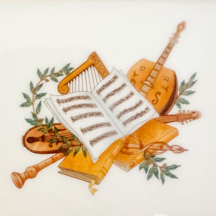 French Limoges Porcelain Ashtray by Medard De Noblat, Amadeus Collection