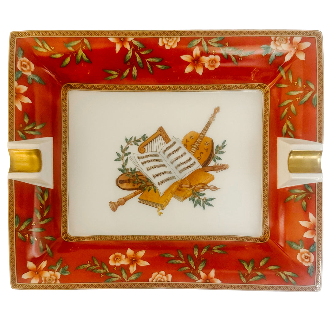 French Limoges Porcelain Ashtray by Medard De Noblat, Amadeus Collection