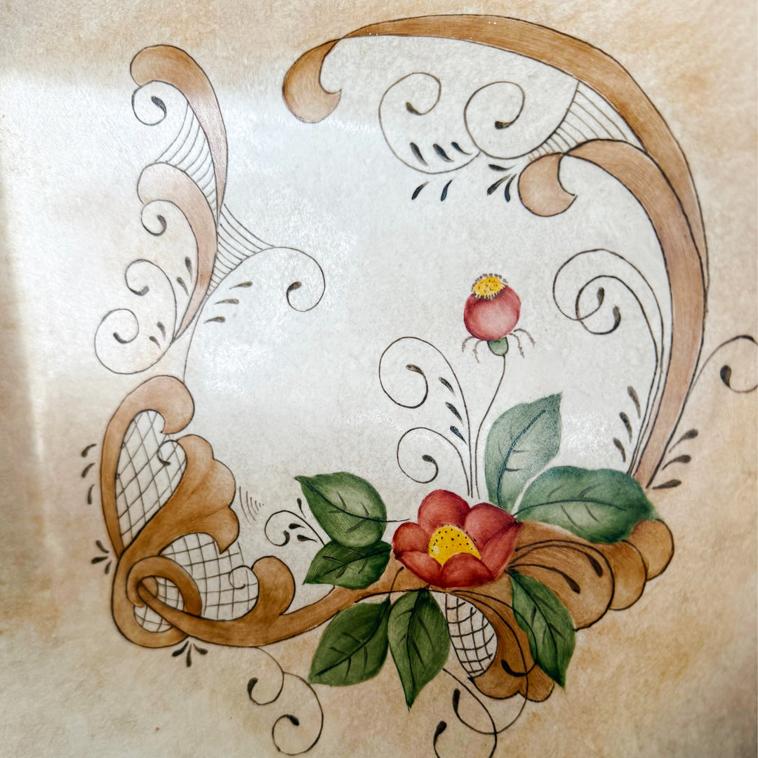 French Louis XV Burlwood and Ormolu Commode Vanity With Hand-Painted Drop-In Sink