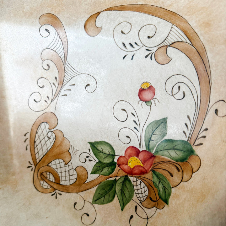 French Louis XV Burlwood and Ormolu Commode Vanity With Hand-Painted Drop-In Sink