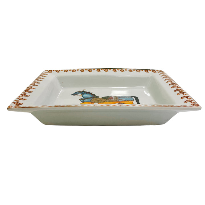 French Change Tray With a Horse in the Style of Hermès