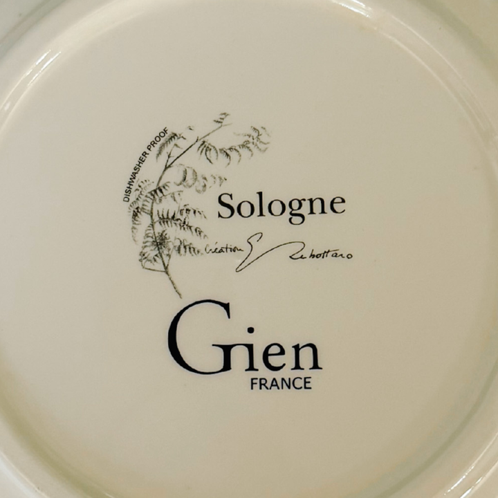 Gien Sologne Faience Duck Dessert  Pie Plate 9 French Majolica