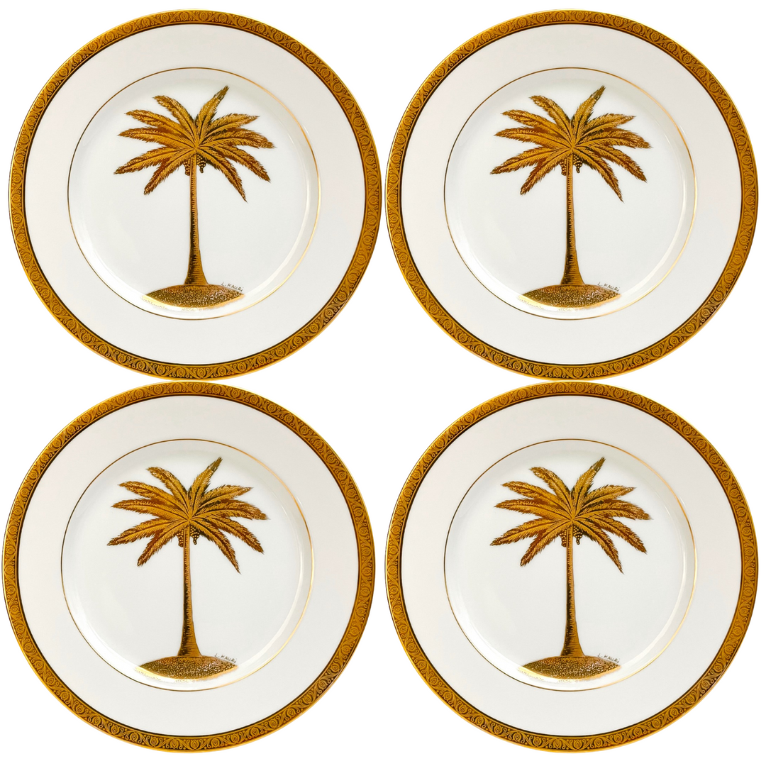 Godinger_Vintage_Hollywood_Regency_Gold_Palm_Tree_Plates