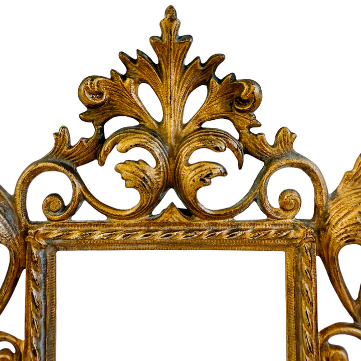Gold Cast Iron Rococo Style Ornate Photo Frame