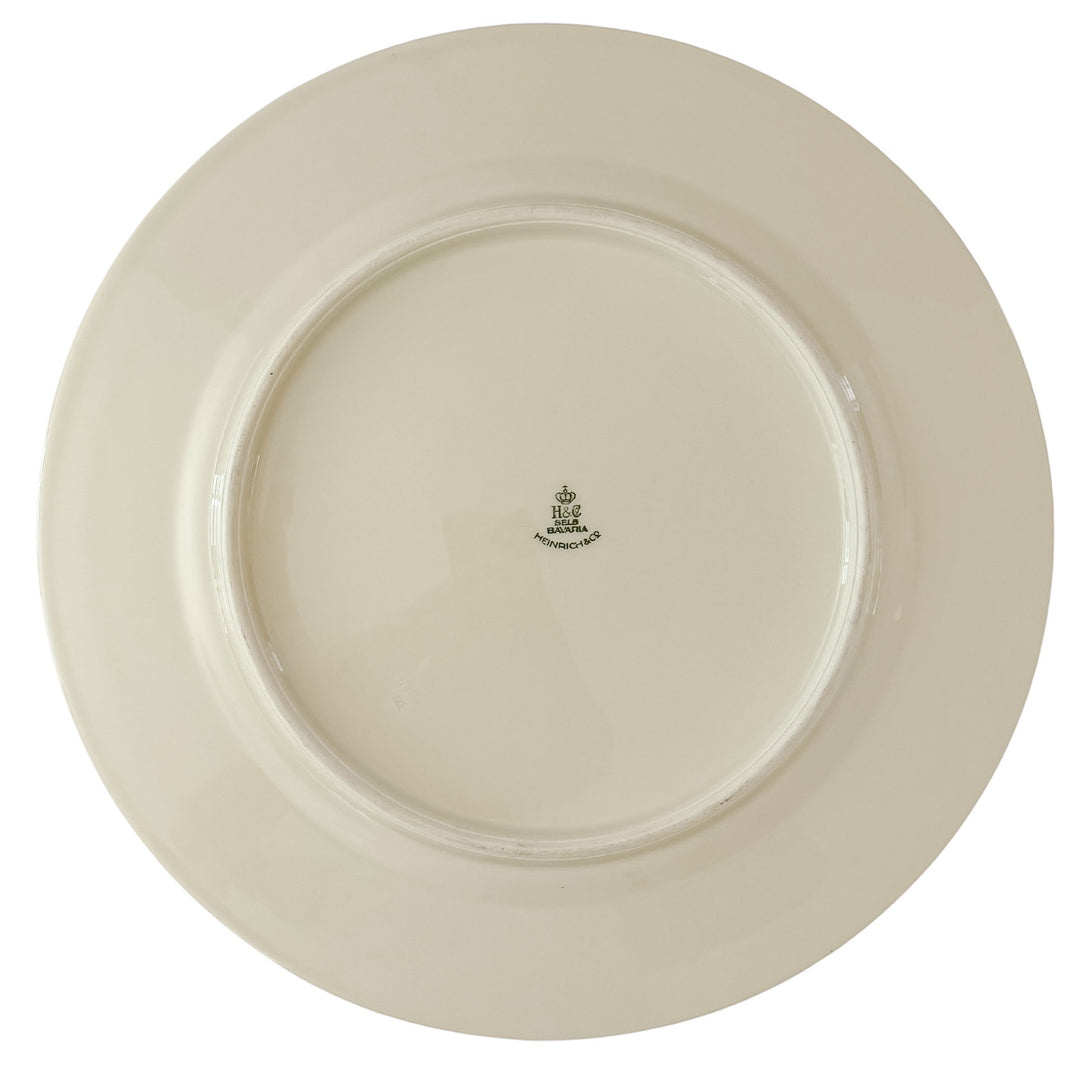 Gold Encrusted Dinner Plates by Heinrich & Co Bavaria Set of 12