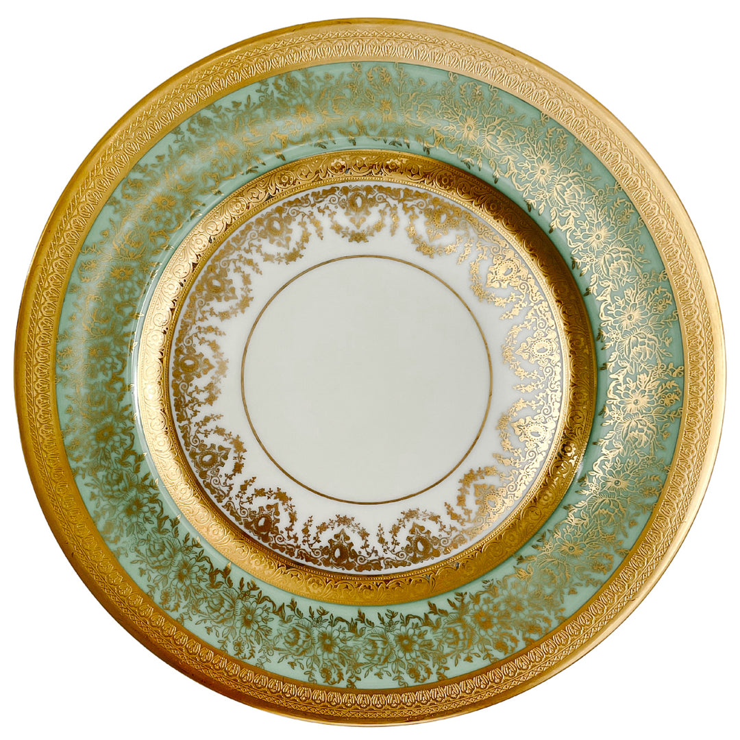 Gold Encrusted Edgerton Dinner Plates by Heinrich & Co Bavaria