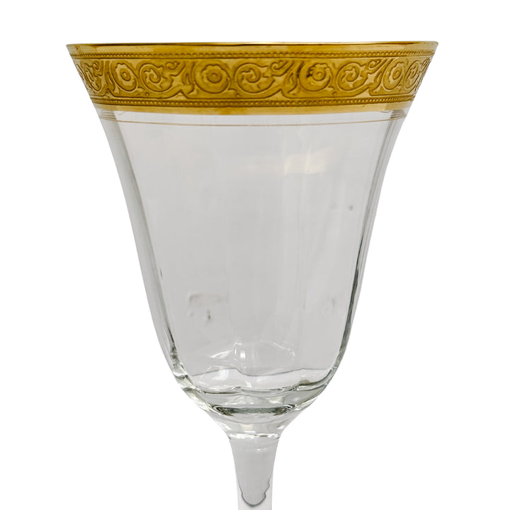 Gold Encrusted Minton Clear Glasses By Tiffin-Franciscan 