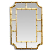 Gold Faux Bamboo Chinoiserie Wall Mirror