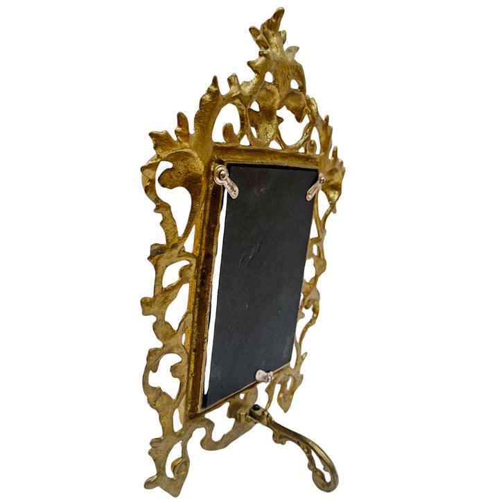 Gold Cast Iron Rococo Style Ornate Photo Frame