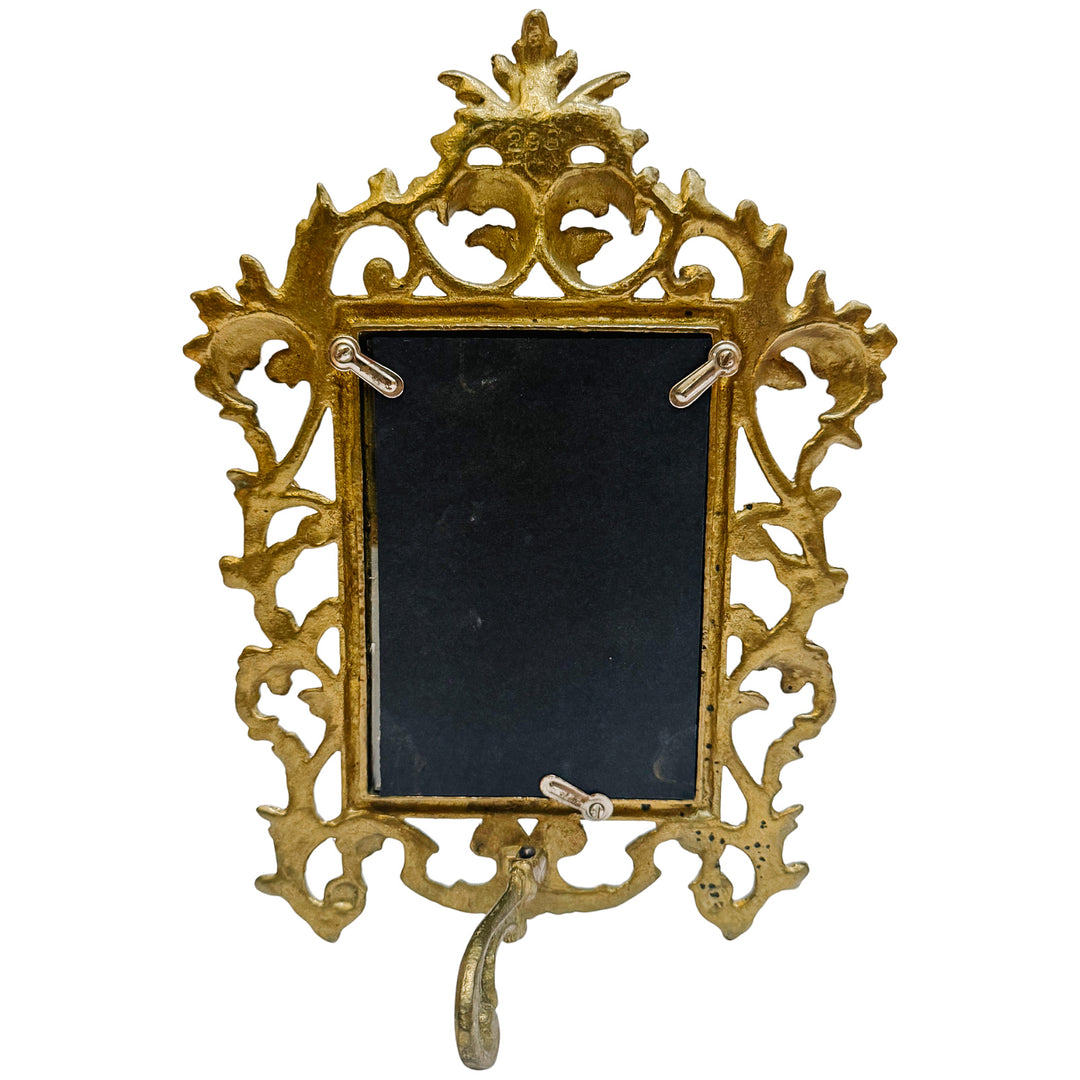 Gold Cast Iron Rococo Style Ornate Photo Frame