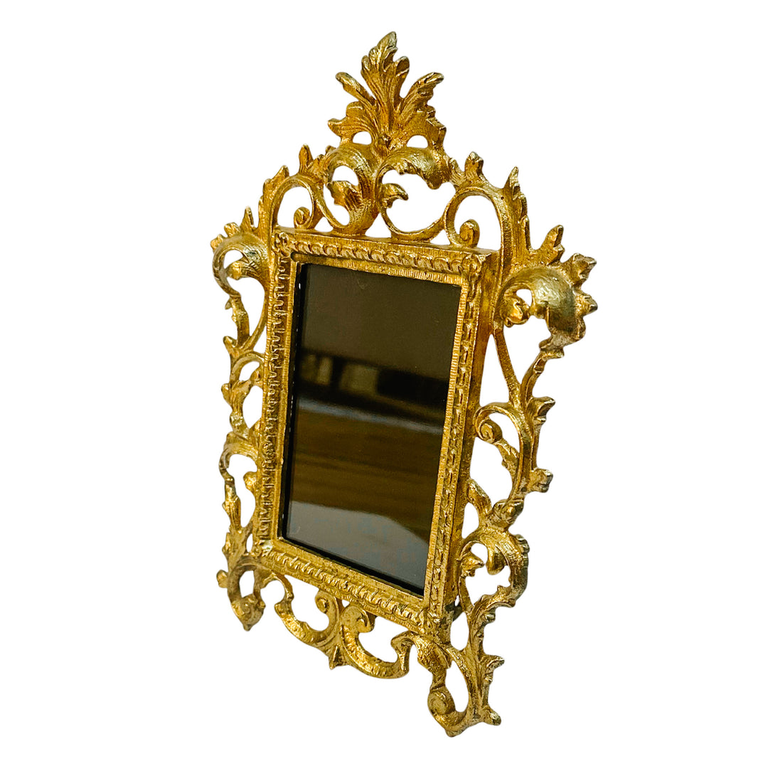 Gold Cast Iron Rococo Style Ornate Photo Frame