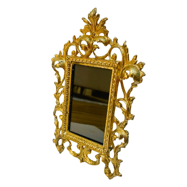 Gold Cast Iron Rococo Style Ornate Photo Frame