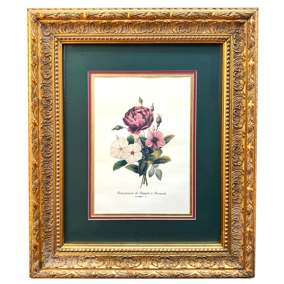 Grand Scale French Framed Botanical Set by Pierre-Joseph Redouté