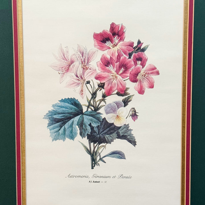 Grand Scale French Framed Botanical Set by Pierre-Joseph Redouté