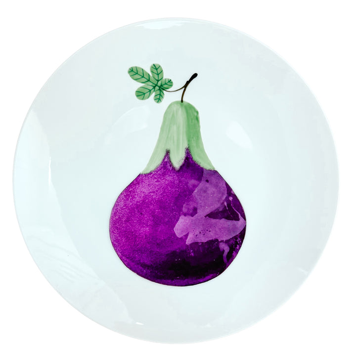 Hand-Painted French Fruit/Vegetable Plates by Atelier of Le Chambrelain Paris